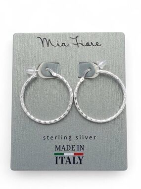NWT Mia Fiore Sterling Silver Hoops